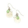 Ocean Treasures Earrings made from silver-plated recycled metal, glass, and freshwater pearl by Fair Anita