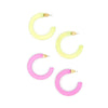 Highlighter Bone Hoop Earrings handcrafted from upcycled animal bone by Fair Anita women artisans in India