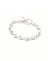 Handcrafted interconnected silver toggle bracelet made from recycled metals by Fair Anita artisans