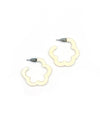 Daisy Bone Hoop Earrings handcrafted from upcycled bone by Fair Anita fair trade artisans