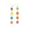 Color Study Enamel Earrings – Handmade Fair Trade Gold-Tone Hoops