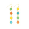 Color Study Enamel Earrings – Handmade Fair Trade Gold-Tone Hoops