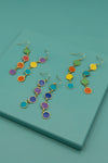 Color Study Enamel Earrings – Handmade Fair Trade Gold-Tone Hoops