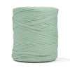 Ganxxet recycled T-shirt fabric yarn in Agave colour – soft muted green super bulky cotton yarn ball