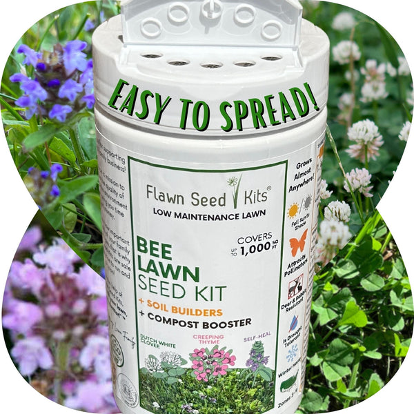 Bee Lawn Seed Kit - Easy Spread Shaker: Create Your Vibrant, Pollinator-Friendly Oasis
