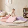 Tiny Land PlayNest Climbing Blocks in violet, 6-piece foam play set for toddlers