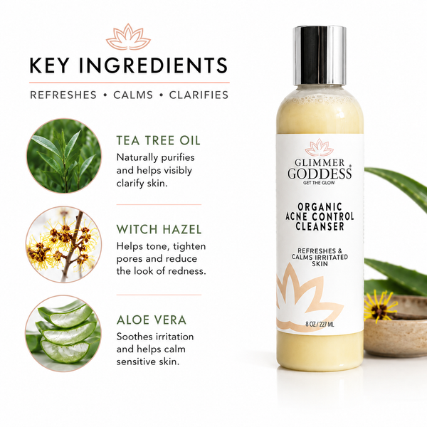 Organic Acne Cleanser with Hemp Seed Oil – Face & Body Wash