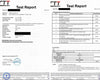 Test report with CTT branding and certification details on a white background