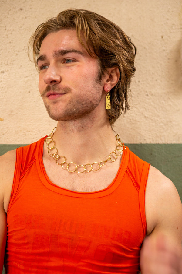 Animal Cut Out Earrings – Gold-Plated Recycled Brass, Nickel-Free