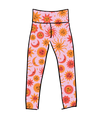 Thunderpants USA Luna y Sol High Rise Ankle Leggings – celestial sun and moon print, full product view