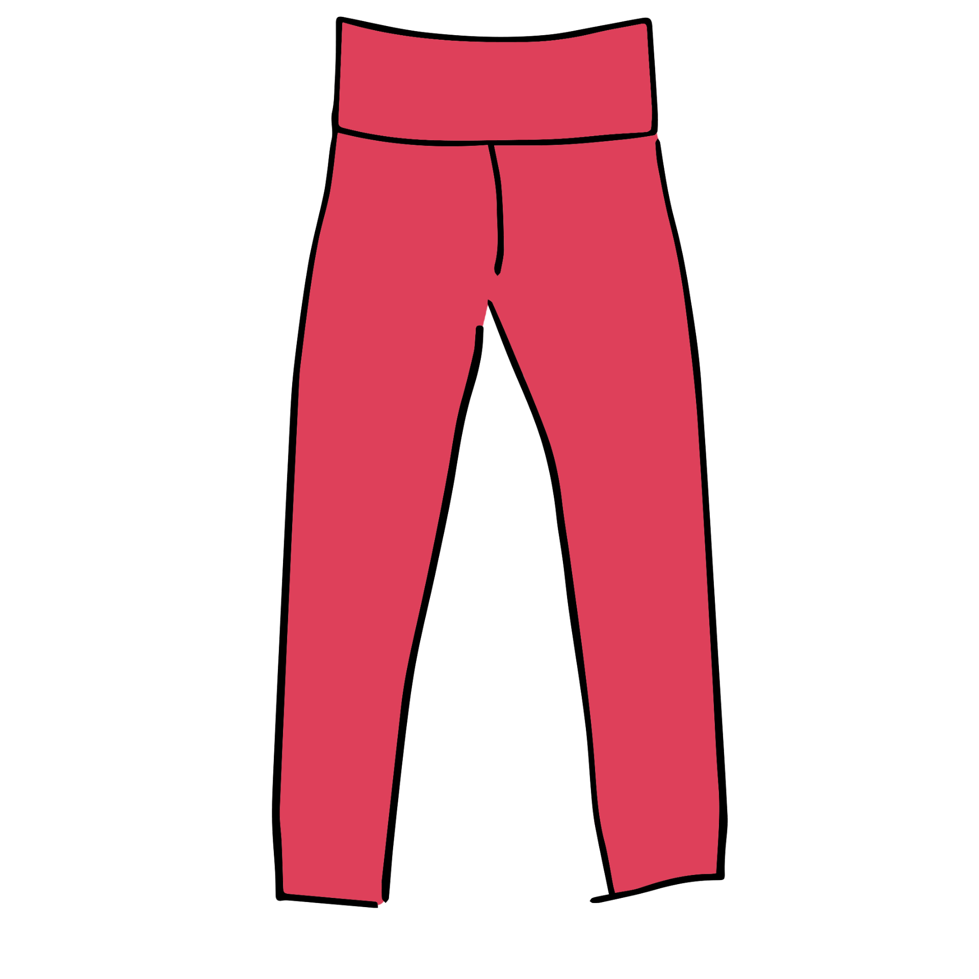 Thunderpants USA High Rise Ankle Length Leggings in Pomegranate Punch dusty coral-pink, flat lay product shot