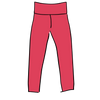 Thunderpants USA High Rise Ankle Length Leggings in Pomegranate Punch dusty coral-pink, flat lay product shot