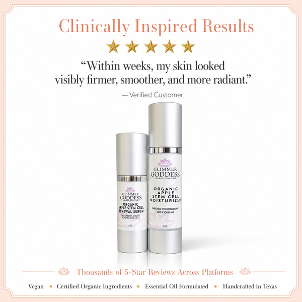 Glimmer Goddess Apple Stem Cell Duo with organic plant stem cell ingredients detail