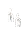 Close-up of Fair Anita silver arch earrings showing nickel-free ear wires