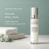 Close-up of Glimmer Goddess hair shine spray showing silicone-free, vegan formula details