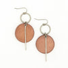 Athena Dangle Earrings handcrafted from upcycled bone and silver-plated recycled brass by Fair Anita