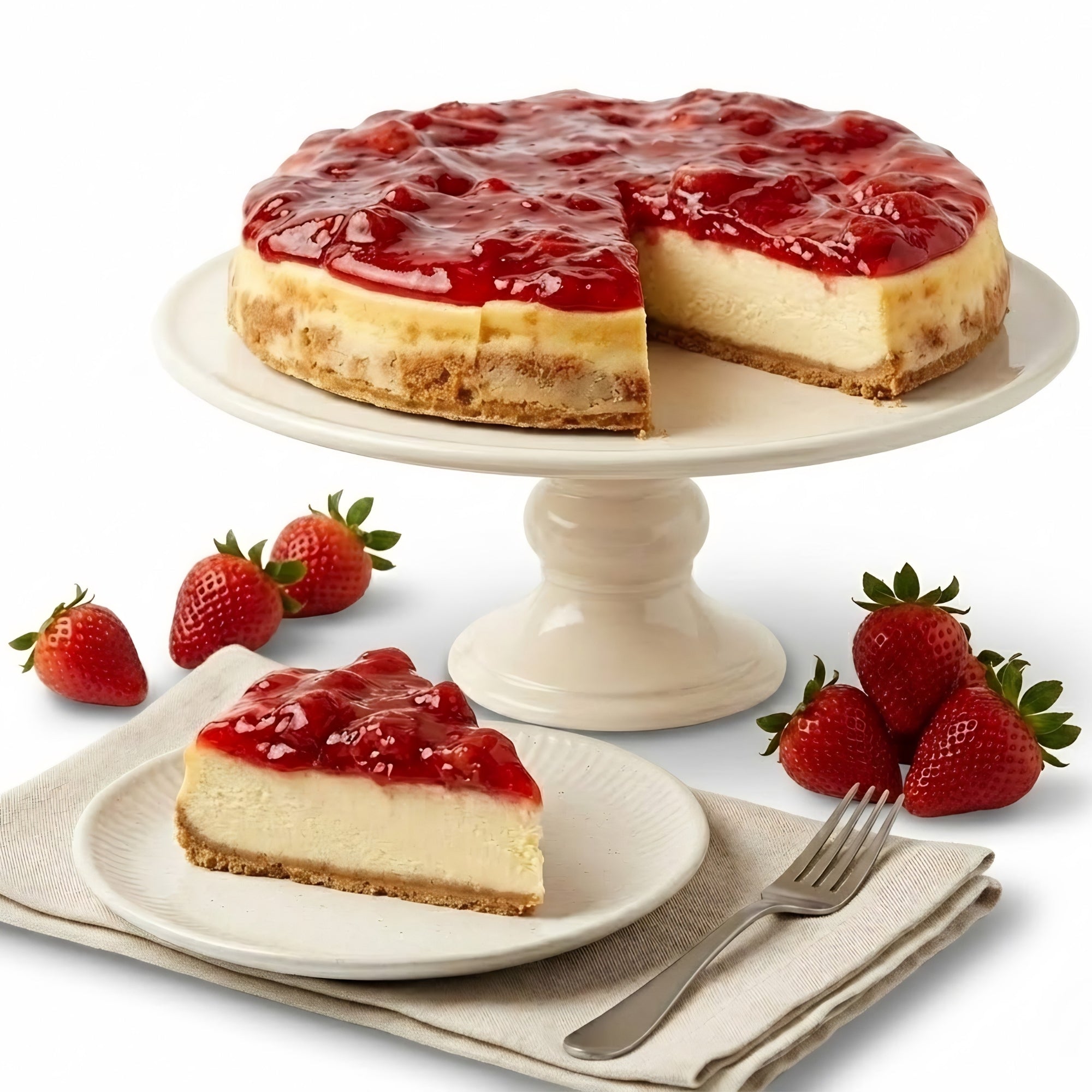 Andy Anand 9-inch sugar-free strawberry cheesecake with fresh California strawberry topping, 2.6 lb