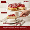 Andy Anand Sugar-Free Strawberry Cheesecake 9-Inch 2.6 lb – Diabetic-Friendly, No Preservatives