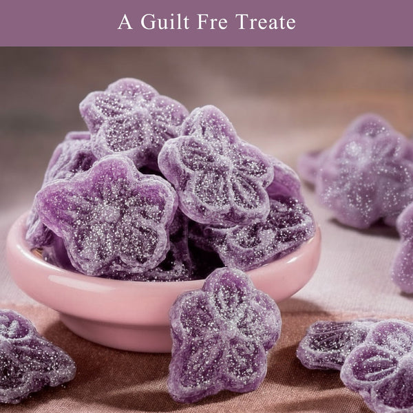 Sugar-Free Violet Dragées | Stevia-Sweetened Floral Hard Candy 3-Pack
