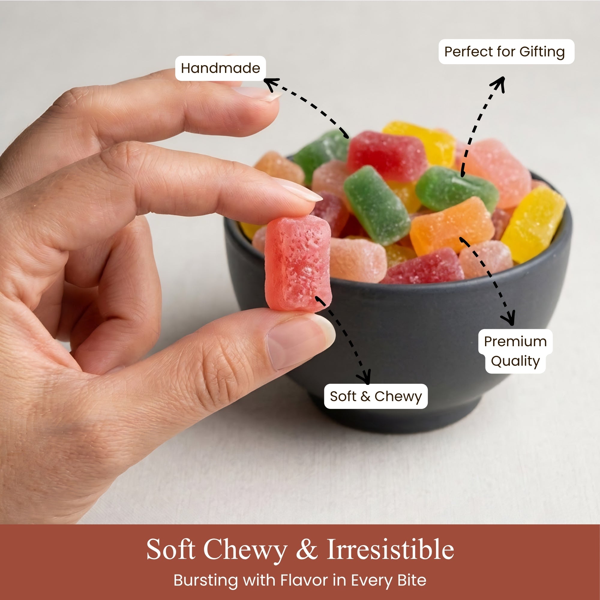 Andy Anand Sugar-Free Gummies 7 oz – Vegan Agar & Stevia Gift Box