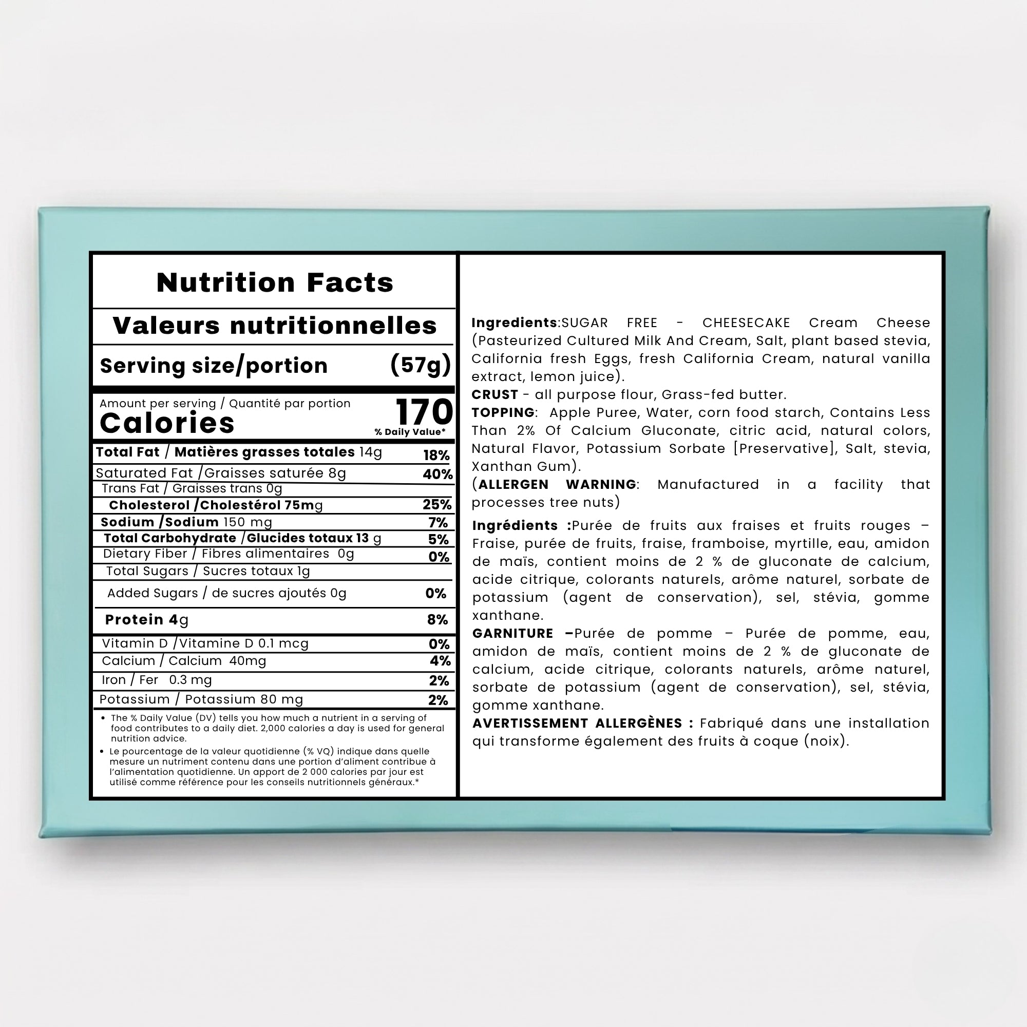 Sugar-Free Gluten-Free Apple Cheesecake 9-Inch | Diabetic-Friendly, Stevia-Sweetened