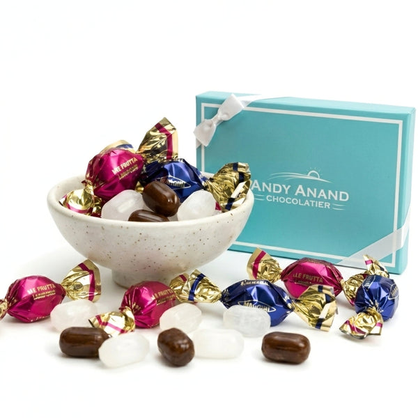 Andy Anand Sugar-Free & Gluten-Free Fruit Flavored Hard Candy, 85 pc box, made in Italy