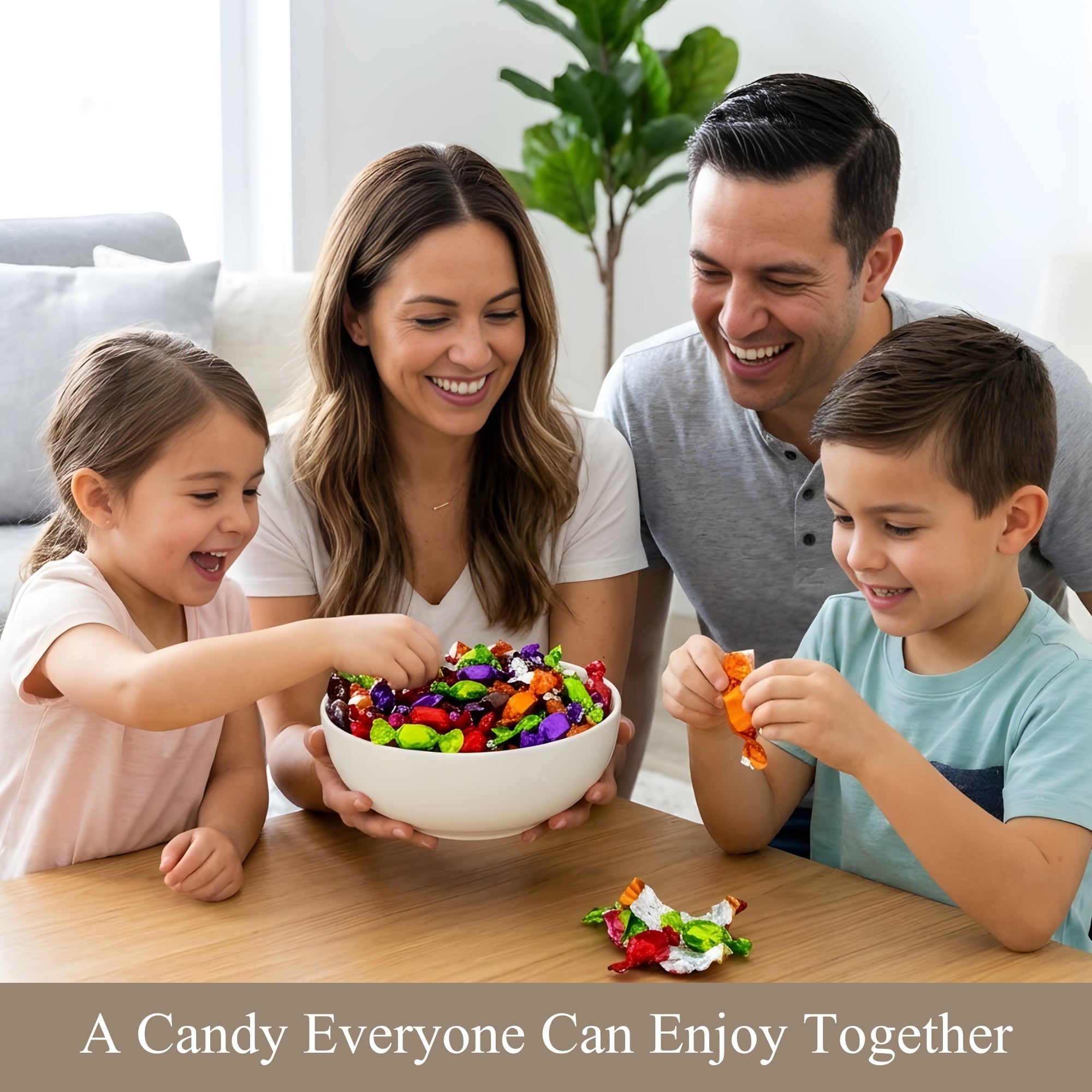 Andy Anand Sugar-Free & Gluten-Free Fruit Flavored Hard Candy pieces shown outside the box