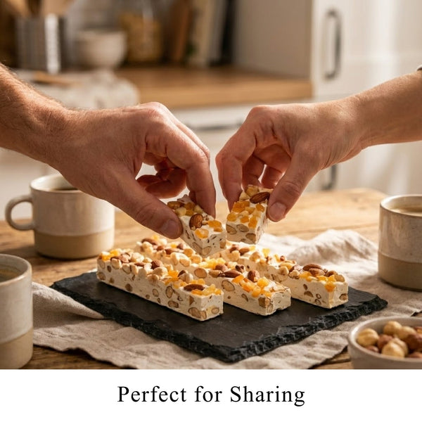 Andy Anand Orange Peel Turron Nougat 7 oz elegant gift box presentation for birthdays and holidays