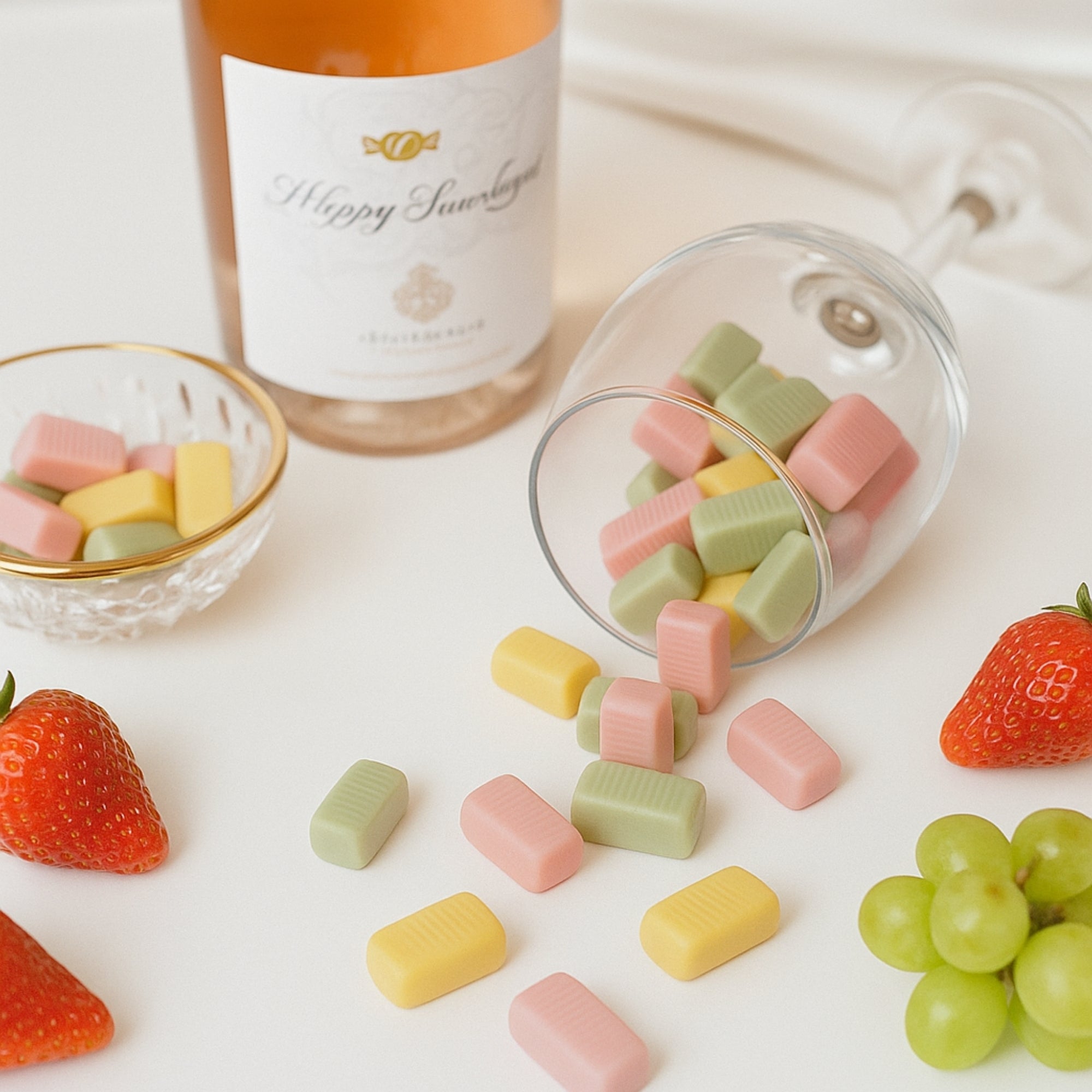 Sugar-Free European Fruit Taffy Toffees – Strawberry, Orange & Lemon | 35 pc, 7 oz