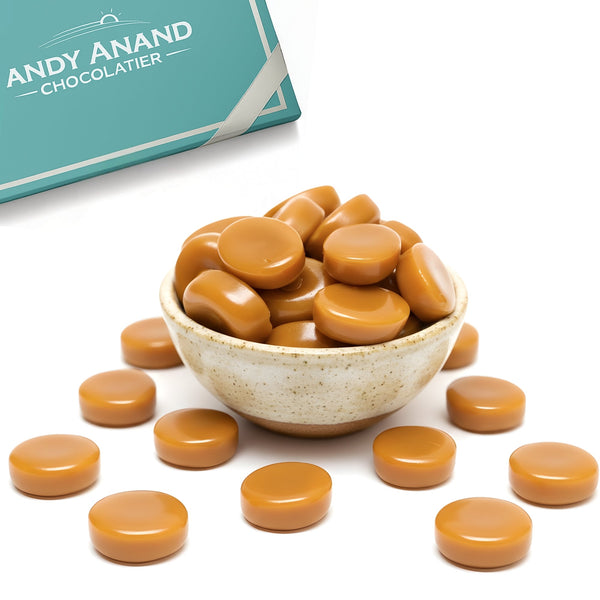 Andy Anand Sugar Free Butter Toffee Hard Candy – Stevia Sweetened, Gluten Free & Diabetic Friendly, 40 Pc (7 oz)
