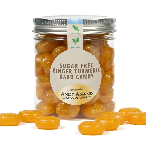 Sugar Free Ginger Turmeric Hard Candy – Keto, Vegan & Gluten Free | 50 Pc, 7 Oz