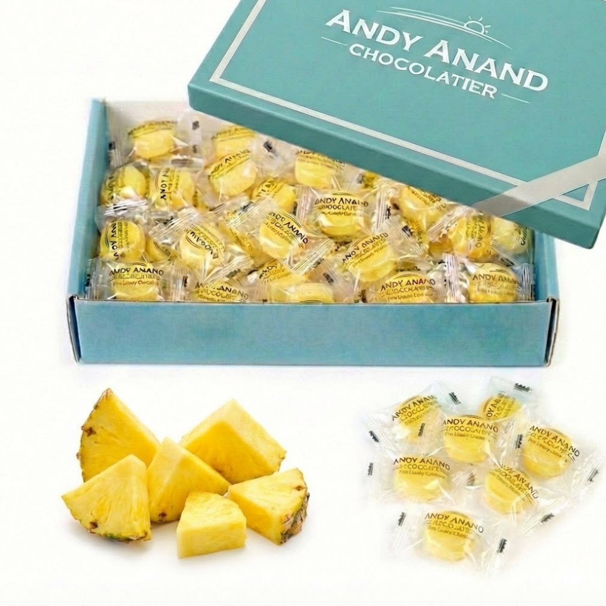 Andy Anand Sugar-Free Pineapple Hard Candy 7 oz box, front view