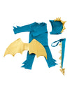 Jade Blue and Gold Dragon Costume Pajamas for Baby & Kids