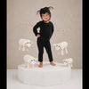 Black Sheep Costume with curly bouclé lamb hat and cotton set