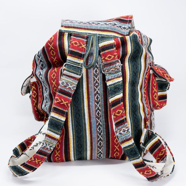 Recycled Travel Backpack Delhi with visible straps and travel-ready design