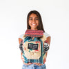 Mini Recycled Travel Backpack Chennai made from upcycled burlap rice bags
