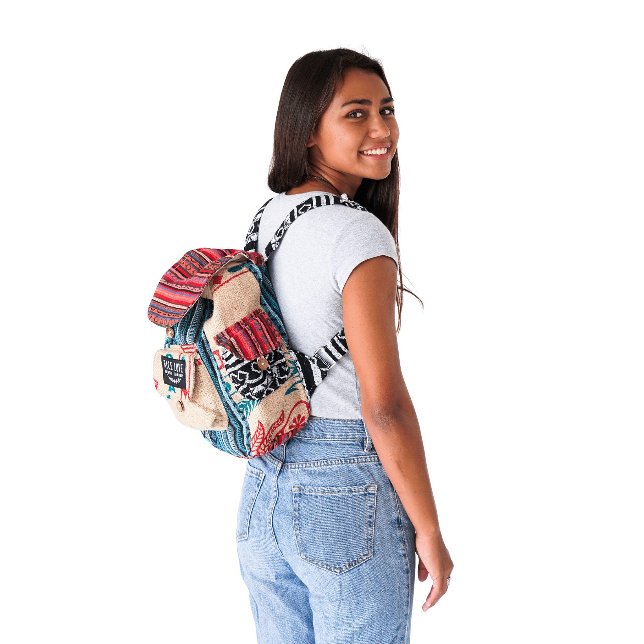 Mini Recycled Travel Backpack Chennai styled for everyday travel use
