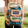 Mini Recycled Travel Backpack Goa made from upcycled burlap rice bags