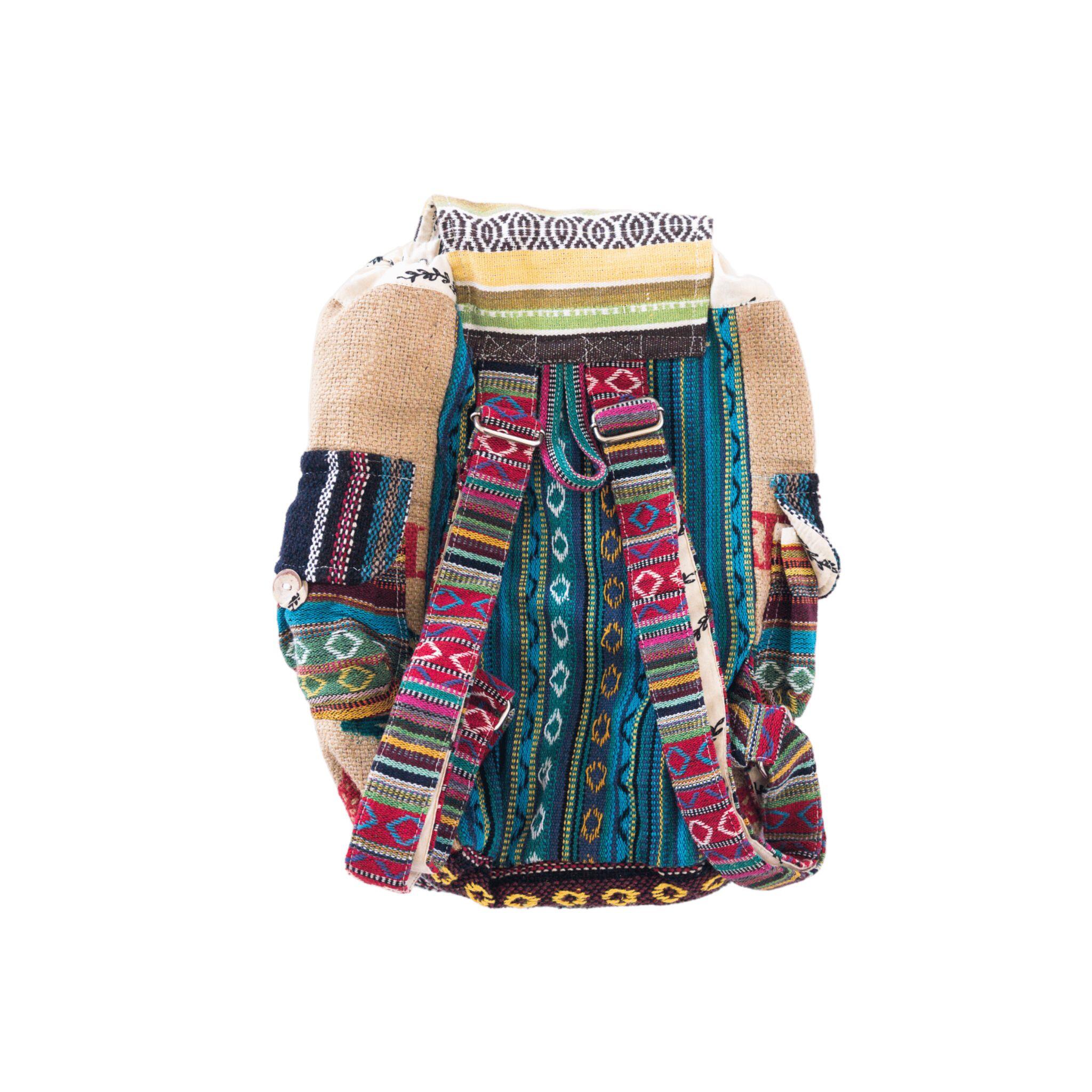 Mini Recycled Travel Backpack Goa shown from the side