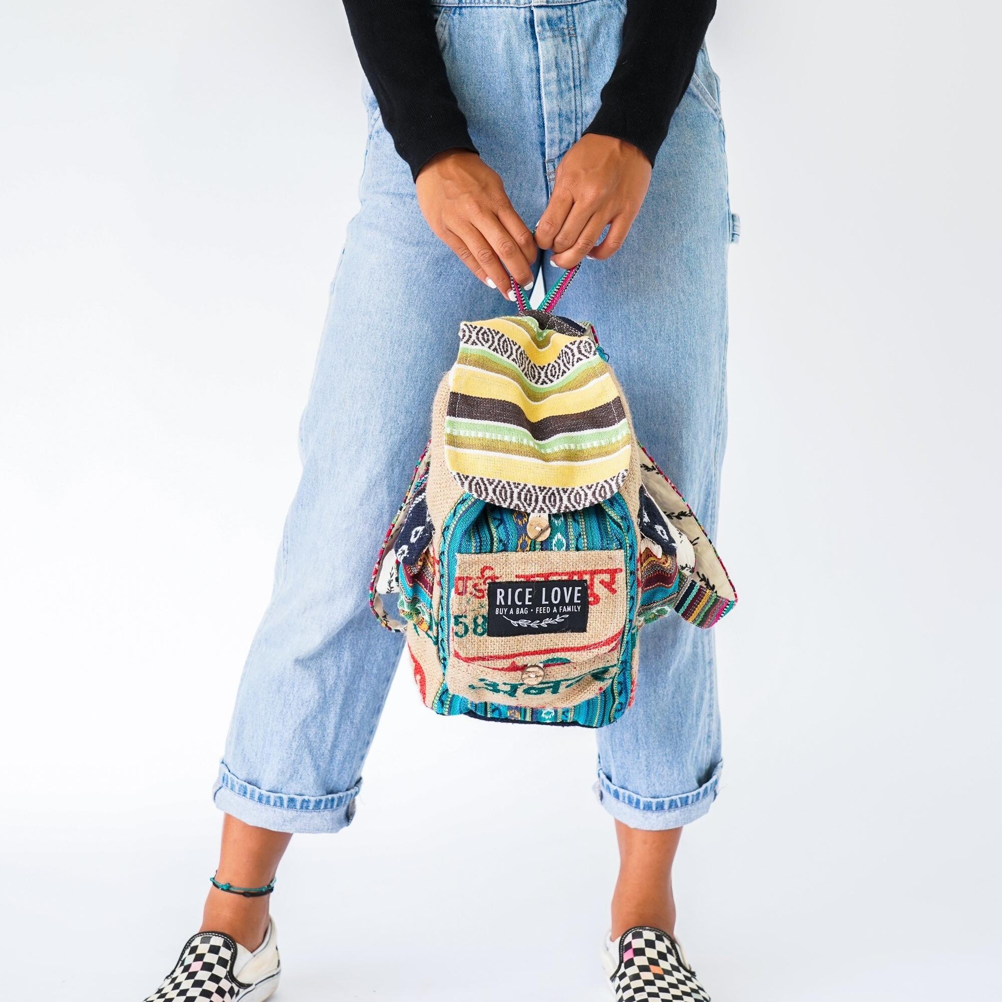 Mini Recycled Travel Backpack Goa styled as an everyday travel bag