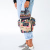 Mini Recycled Travel Backpack Mumbai interior and straps detail