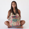 Recycled Travel Backpack Agra made from upcycled burlap rice bags