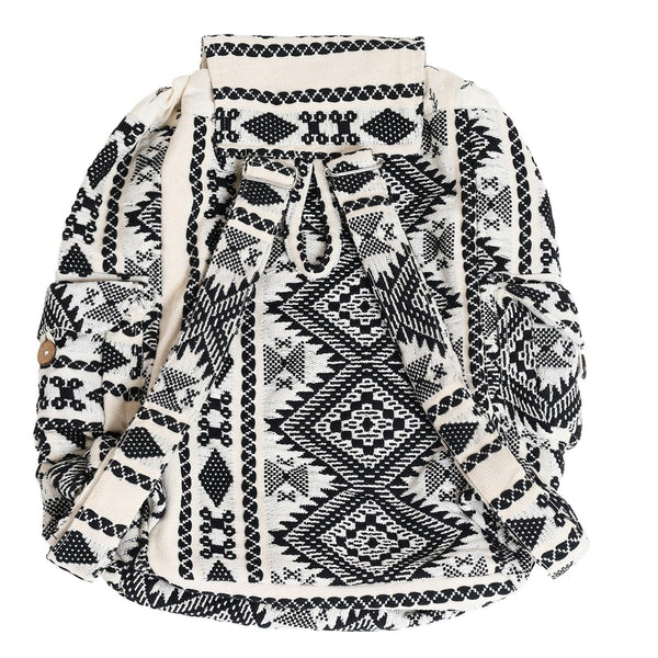 Recycled Travel Backpack Dainik front view highlighting fair trade craftsmanship