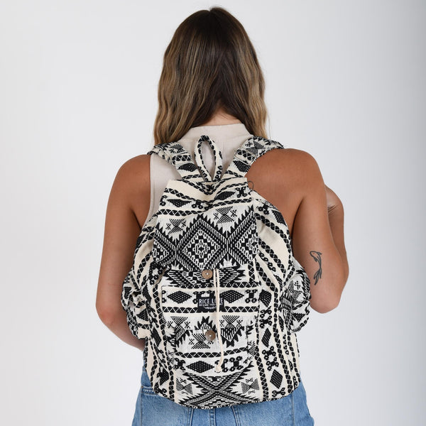 Recycled Travel Backpack Dainik - Upcycled Jute Rice Bag