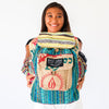 Recycled Travel Backpack Goa made from upcycled burlap rice bags