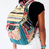 Recycled Travel Backpack Goa showing burlap texture and design details