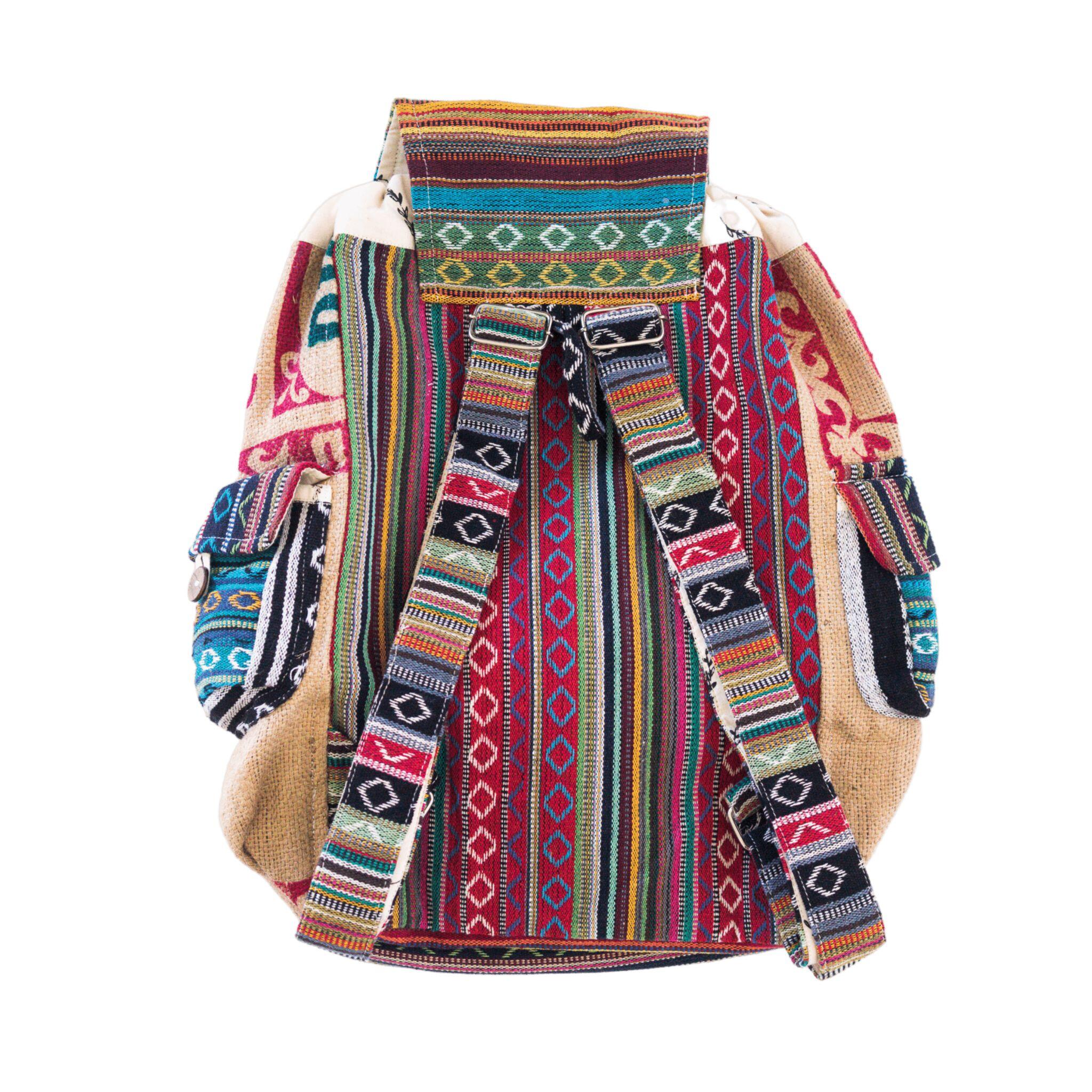Recycled Travel Backpack Jaipur - Upcycled Rice Bag Backpack