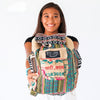 Recycled Travel Backpack Kochi made from upcycled burlap rice bags