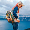 Recycled Travel Backpack Kochi - Upcycled Rice Bag Burlap