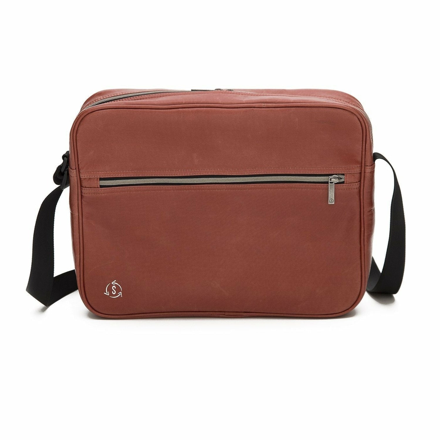 Groovy Messenger Bag in red made from 100% recycled material by IKI by Smateria